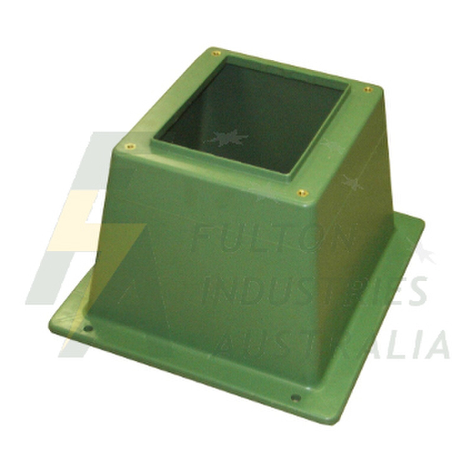 Extra large opening wide mouth opening pillar base for standard green poly pillars
